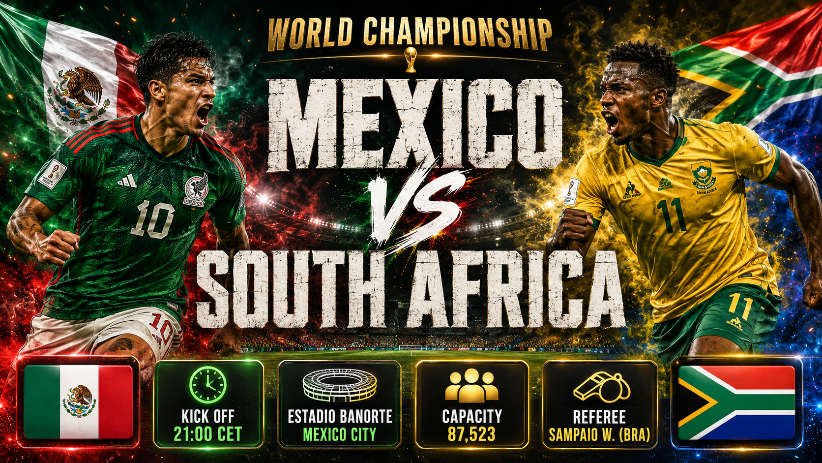 Mexiko - Jihoafrická republika : Aztecký stadion hostí historické zahájení nového mistrovství světa