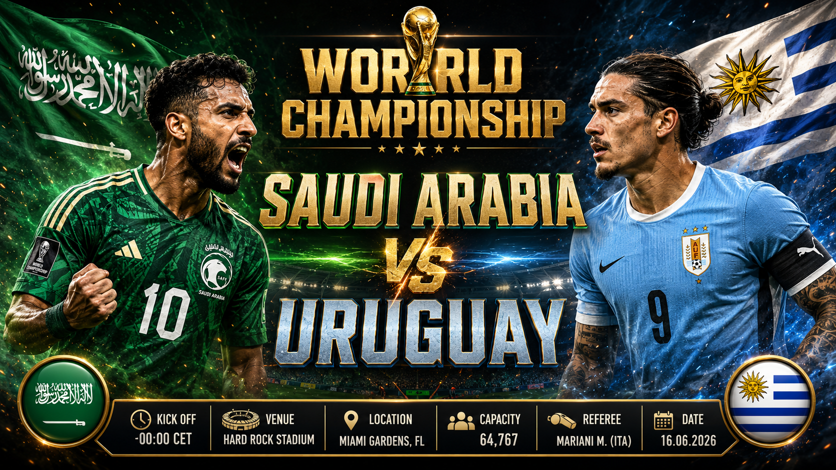 Saudijská Arábie - Uruguay : Taktická zkouška v Miami napoví o šancích na postup ze skupiny H